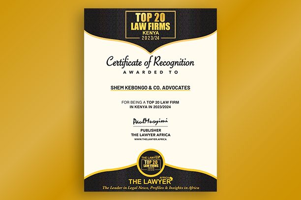 Great Start for 2024! Recognized as One of the Top 20 Kenyan Law Firms